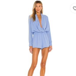 Blue superdown romper